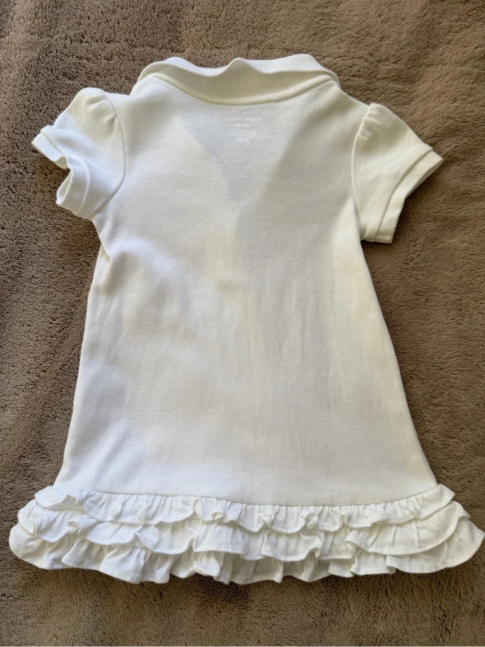 Ralph Lauren White Polo Dress with Pink & Light Blue Pony Logos